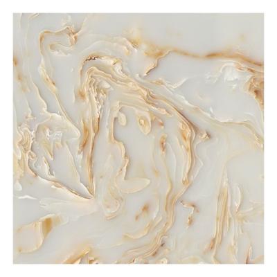 China Modern 15-30mm Polished Home Background Plate Beige Sheet Artificial Onyx Stone for sale