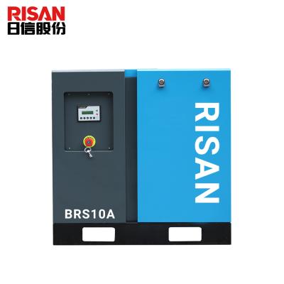 China RISAN Lubricated Air Compressors 7.5 HP Rotary Air Compressor 10 HP Electric Industrial Air Compressor for sale