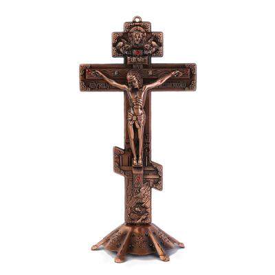 China Large Cristianismo 3D Crucifix Religious Cross Gifts Handmade Large Size Europe Cruzado High Quality Handmade Catholic Cross for sale