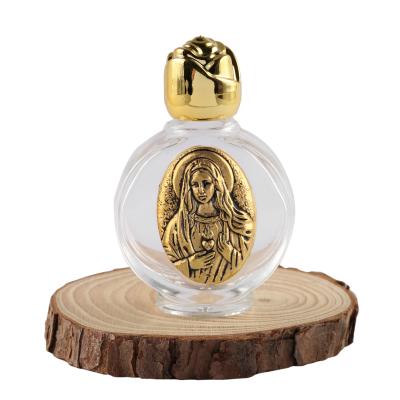 China Europe Baptism Catholic Home Decoration Glass Holy Water Bottle Christian Wedding Prayer First Communion for sale