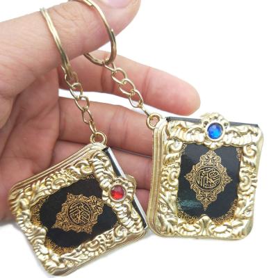 China Custom Mini Koran Pendant Hanging Wholesale Islam Religious Jewelry Environmental Friendly Small Quran Pendant Key Chain Bulk for sale