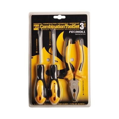 China F155183 3pcs Tool Kit Plastic Screwdriver Set with Combination Pliers for sale