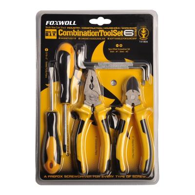 China F151806 6pcs Combination Plastic Tool Kit with Screwdriver and Pliers for sale