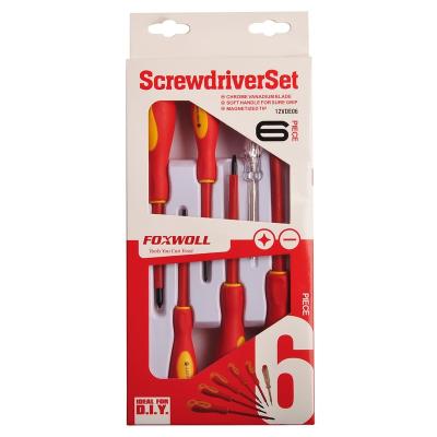 China Plastic Screwdriver Set F12VDE06 6pcs VDE Insulated Screwdriver Set for sale