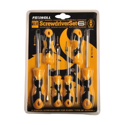 China Hand Tool F601106 6pcs Plastic Screwdriver Set With Slotted And Phillips Screwdriver Magnetic Screwdriver Set for sale