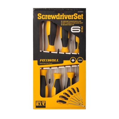 China F602806 6pcs plastic screwdriver set with Phillips and slotted screwdriver for sale