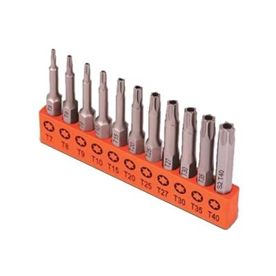 China Steel S2 T7 - ​​T40 Material Security Screwdriver Bit Torx Steel Heavy Duty Bit Tamper Set for sale