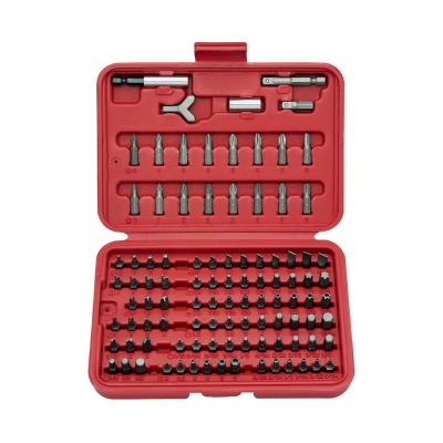 China Security Steel Bit Set 100 Pieces Made of CRV Phillips Steel Fender Slotted Hex Square Tri All Type Screwdriver Bit Set for sale