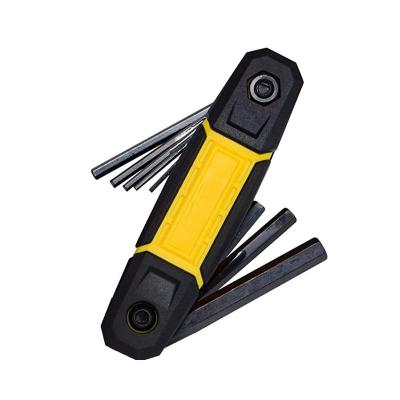 China Folding Type Folding Hex Wrenches For Workshop And DIY Sizes 17 Metric And SAE Allen Wrench Set for sale