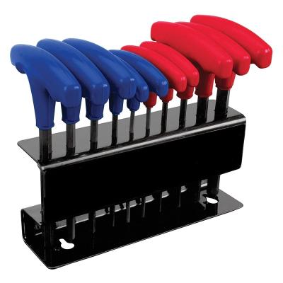 China Carbon Steel SAE Metric T-Handle Hex Wrench Tool Kit for Workshops and Garages Allen Wrench Set for sale