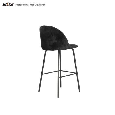 China Best Selling Bar Stool Cafe Shop High Foot Metal Chairs With Backrest Home Bar Chair for sale