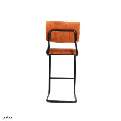 China Custom modern metal legs velvet high bar stools chair for sale