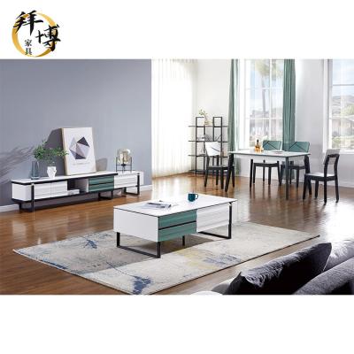 中国 living room furniture wooden modern tv stand pictures, MDF modern TV stand cabinet dining table set italian 販売のため