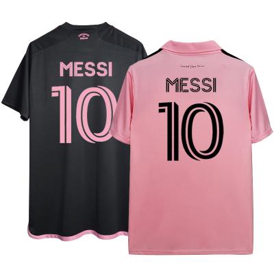 China Shirts & Top 23 24 New Styles FC Messi Miami Inter Jersey Set Custom Mens Soccer Uniform Football Jerseys Soccer Wear Fans for sale