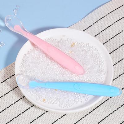 China Silicone Baby Feeding Spoon Custom Packaging With Optional Color And Logo for sale