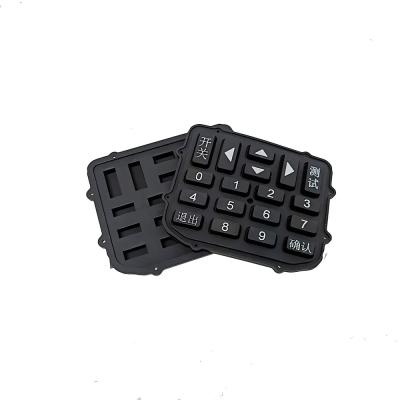 China Teclado de goma de silicona personalizado con botones impresos, botones de control remoto de TV en venta