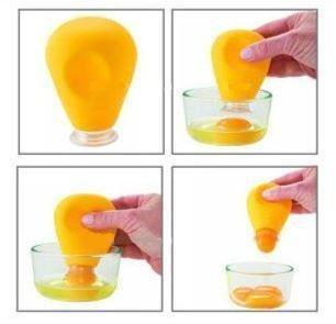 Chine Séparateur de jaune d'oeuf en caoutchouc de silicone, outils faits sur commande d'oeufs de cuisine de séparateur de filtre de jaune d'oeuf de silicone de catégorie comestible à vendre