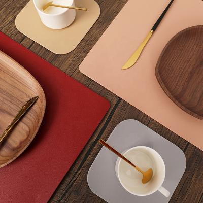 China Oilproof PU Place Mat For Silicone Place Mat for sale