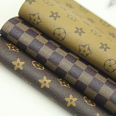 China Waterproof Custom Printed PU PVC Faux Leather Fabric For Upholstery for sale