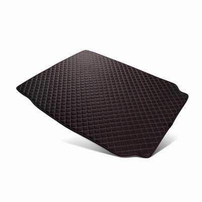 China Anti-Slip / Water Proof Diamond Stitching Leather Material Car Trunk Mat for sale