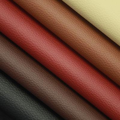 China Waterproof Faux PVC Synthetic Leather With Lychee Grain Pattern For Car Seat Sofa Furniture for sale