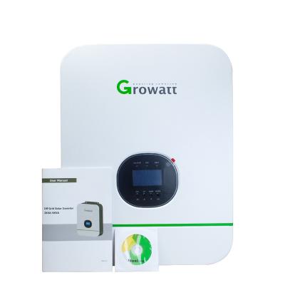 China Off Grid Solar Converter 120VAC Growatt SPF 3000TL LVM-48P Solar Inverter 3KW 130*350*455 mm for sale