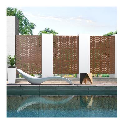 China Easily Assembled Screens Decorative Outdoor Privacy Screen Panels Corten Steel Screen for sale