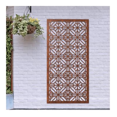 China Easily Assembled Decorative Outdoor Metal Screen Panels Metal Screen Corten Steel Screen for sale