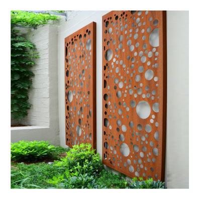 China Easily Assembled Decorative Outdoor Outdoor Meat Screen Corten Steel Metal Screen Corten Steel Screen for sale