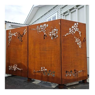 China Easily Assembled Decorative Metal Privacy Screens Outdoor Corten Steel Metal Screens Corten Steel Screen for sale