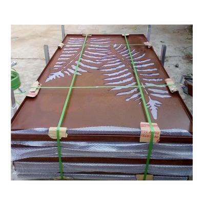 China Decorative Privacy Fence Metal Panels Outdoor Corten Steel Screen Easily Assembled for sale