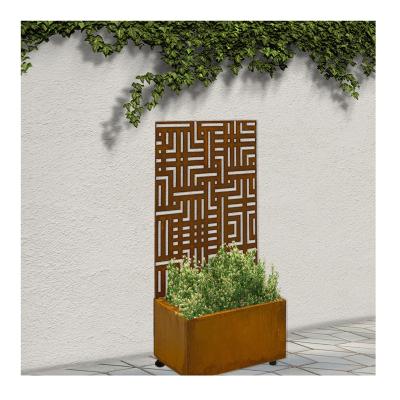 China Easily Assembled Hotel Room Corten Steel Metal Divider Wall Partition Decorative Exterior Wall Partition Interior Wall Screen for sale