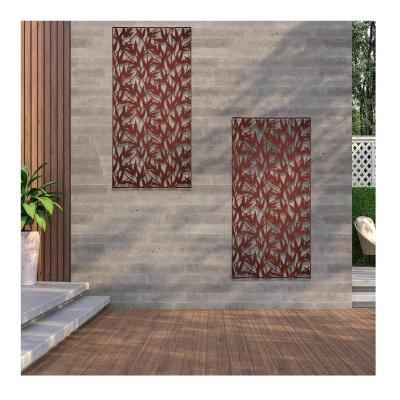 China Easily Assembled Decorative Garden Screens OEM Manufacture 1 Shaped Metal Bracket Corten Steel Screen for sale