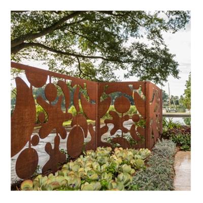 China Easily Assembled Decorative Corten Steel Garden Screen Newly Style Corten Steel Panels Corten Steel Screen for sale