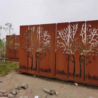 China Easily Assembled Garden Decoration Metal Screen Privacy Screen Metal Corten Steel Screen for sale