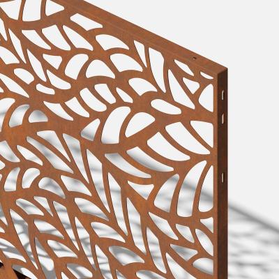 China Easily Assembled Fashion Privacy Aluminum Laser Cut Metal Screens Privacy Laser Cut Metal Screens Corten Steel Screen for sale