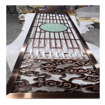 China Outdoor Privacy Screen Minimalist Metal Garden Metal Screen Decoration Stainless Steel Screen for sale