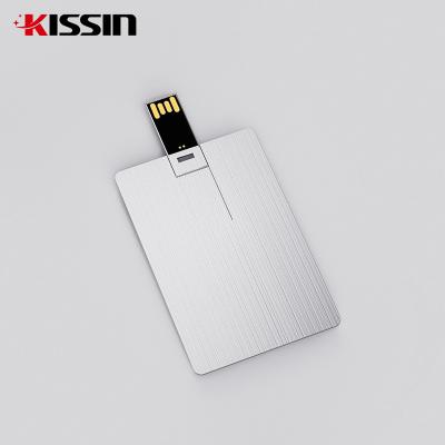 China Kissin Factor Custom Logo USB Credit Card Business USB Card 1GB 2GB 4GB 8GB 16GB Memory Stick Pendrive 64GB Card USB Flash Drive for sale