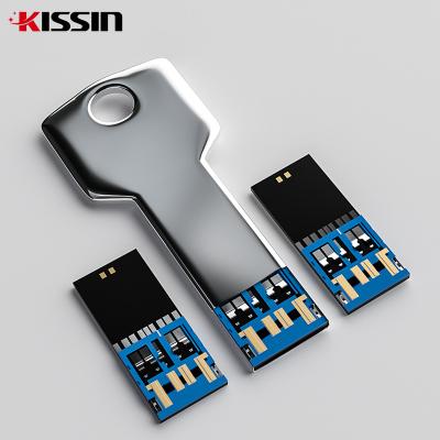 China Kissin Factory Outlet Memory 16GB 32GB Pendrive 64GB USB Flash Drive Metal Silver Pendrive for sale