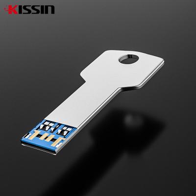 China Kissin Factory Outlet Memory 16GB 32GB Pendrive 64GB USB Flash Drive Metal Silver Pendrive for sale