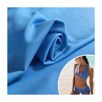 China Double Faced Bikini Swimwear 90% Polyester 10% Spandex 4 Way Stretch Fabric Waterproof Breathable Swimsuit Fabric for sale