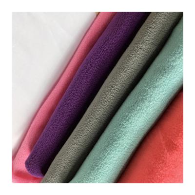 China Cheap 100% Micro Memory Stock Color Polyester Microfiber Proof Fleece Fabric Anti Pilling For Clothes Hoodie Blankets Cloth for sale