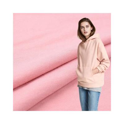 China Antistatic Solid Color Custom Plain Dyed Cvc Knitted French Terry Brushed 50% Cotton 50% Polyester Fabric For Sweatshirt for sale