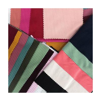 China 97% Cotton 3% Spandex Antistatic Knitted Fabric 4x2 Rib Ready Goods With Brushing Backside Fabric for sale