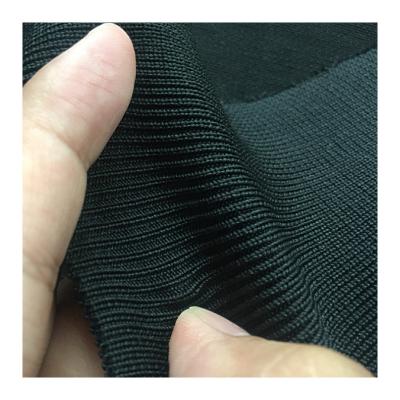 China Memory 95% Polyester 5% Spandex Rib Flat Knit Fabric for sale