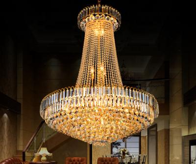 China Modern Large Ceiling Lighting Modern Decorative Indoor Lighting Gold Crystal Chandelier Pendant Lights Modern Lighting For Living Room for sale