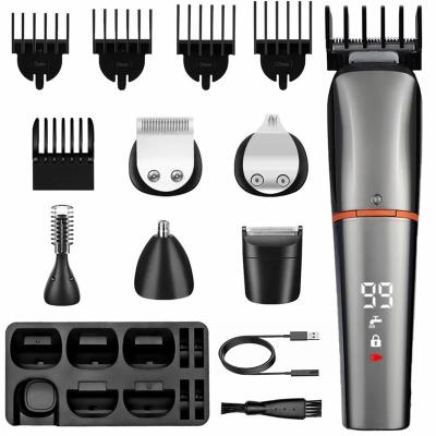 China Car Beard Trimmer for Men's Trimmer Barber Mustache Nose Hair Groomer Precision Trimmer Cordless Grooming Kit 6 in 1 5V Electric for sale