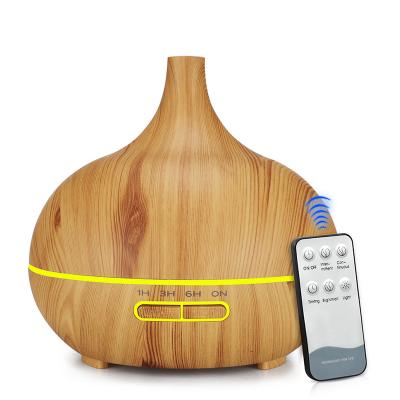 China Household remote control 400-550ml knorr aromat wood grain 7 colors led aroma diffuser 12W low noise for sale