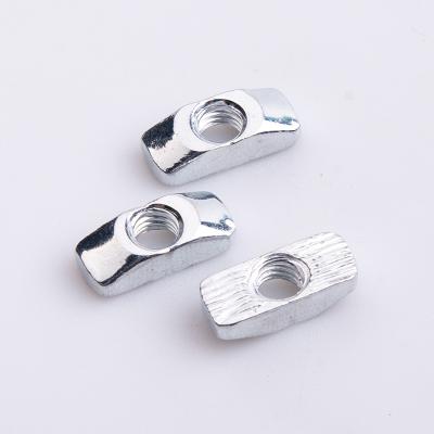 China Industry General Hot Sale Hardware White Galvanized Steel Square Nut for sale