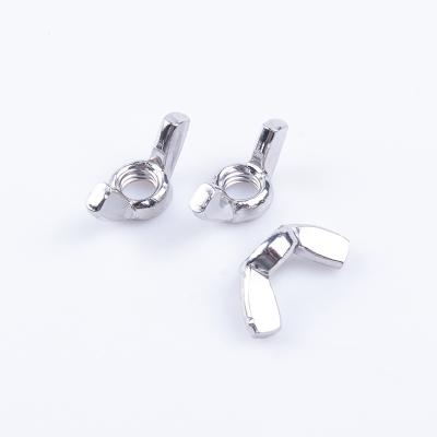 China Other M3 M4 M5 Zinc Stainless Steel Butterfly Shape White Wing Nut Solid Screw for sale